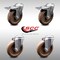 Service Caster 4 Inch SS High Temp Glass Filled Nylon Bolt Hole Caster Set with 2 Lock Brakes SCC-SSBHTTL20S514-GFNSHT-2-S-2 - alternate 1